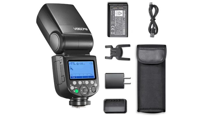 Godox V860III-N para câmera Nikon Flash Speedlite 7.2V/2600mAh bateria Li-ion, 2.4G sem fio HSS 1/8000 1.5s Tempo de reciclagem Luz de modelagem LED de 10 níveis para Nikon