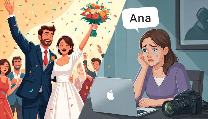 ana perdeu as fotos do casamento