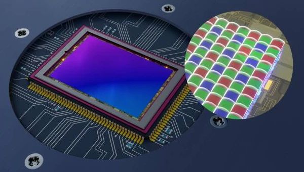 Sensor fotográfico com nanotecnologia conceito