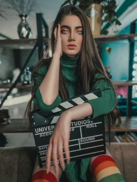 mulher claquete cinema