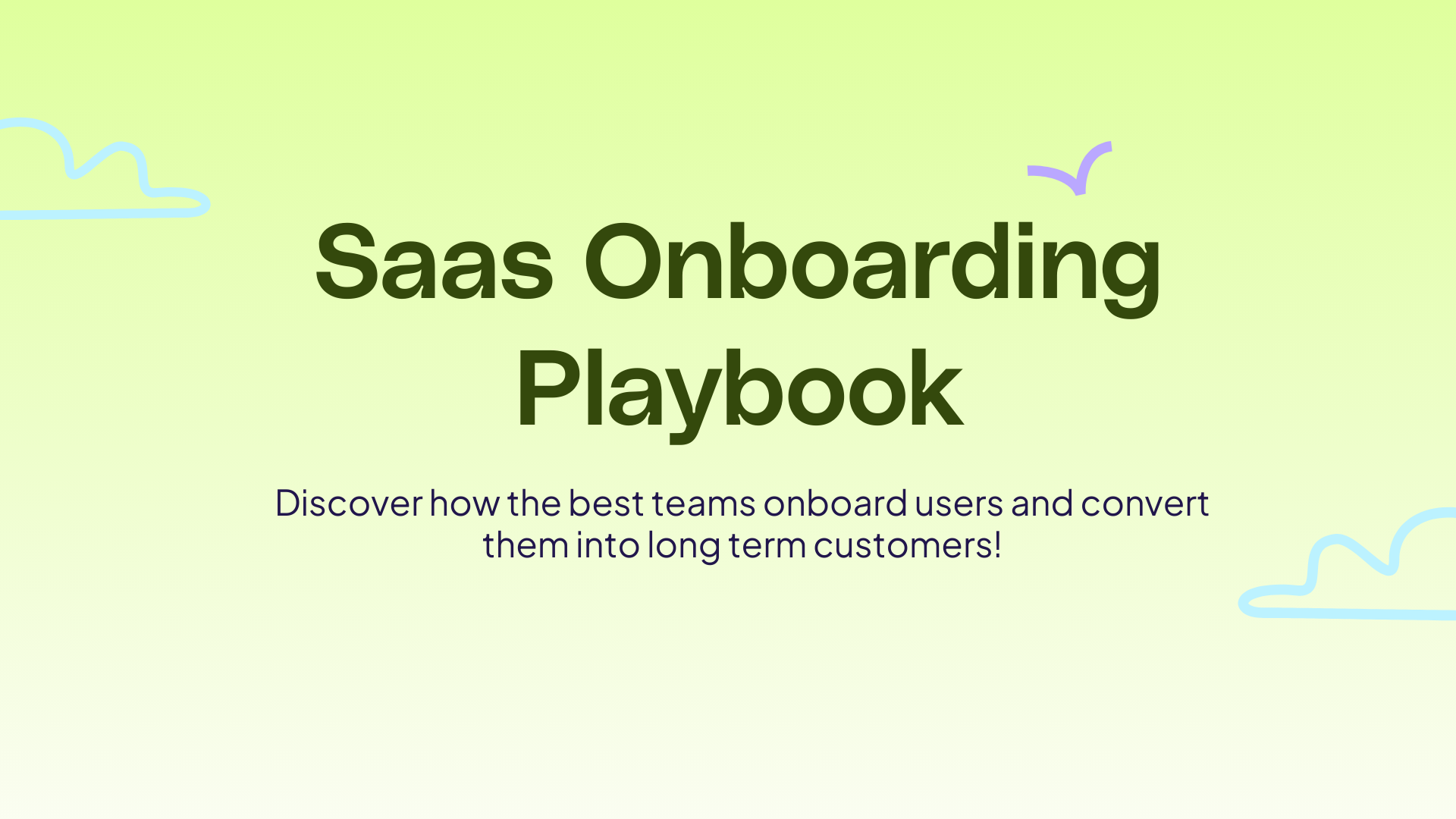 Saas Onboarding Playbook