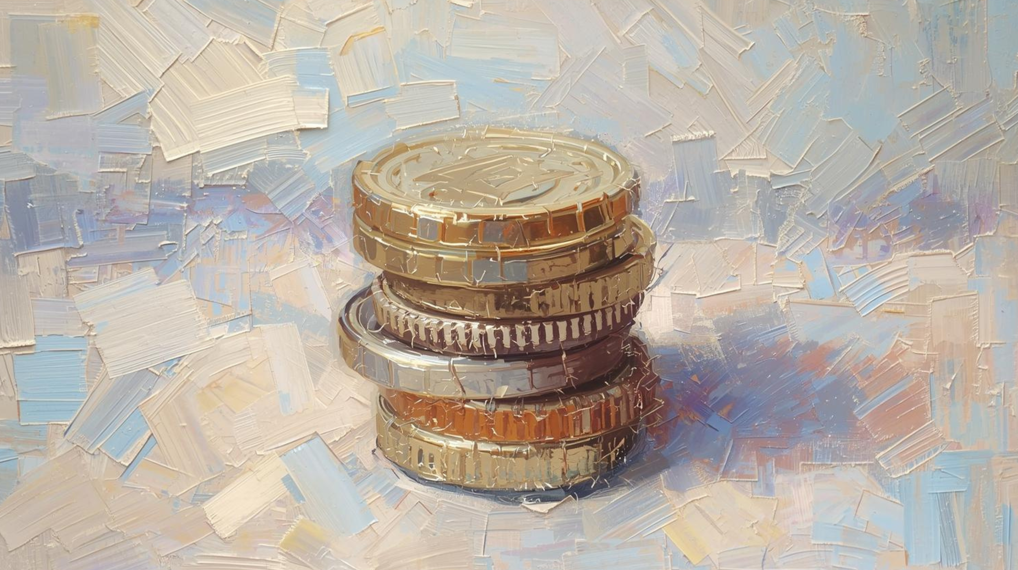 Coins in an artwork