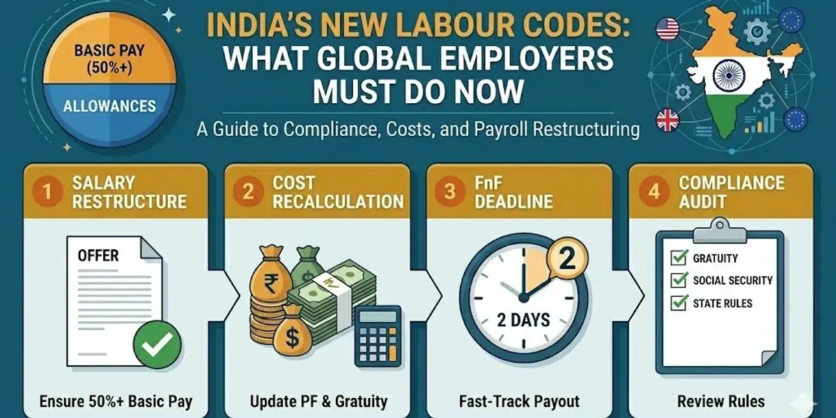 India's new labour codes just changed payroll for your Indian team — 8 things global companies must do now