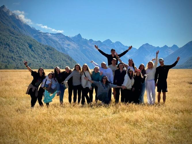 Tour group on Cheeky Kiwi Travel's Milford Sound Small Group Tour from Queenstown