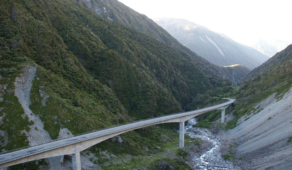 The Otira Viaduct seen from the lookout near Arthur's Pass
