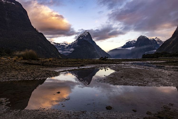 A photo of Milford Sounds Mountain Range