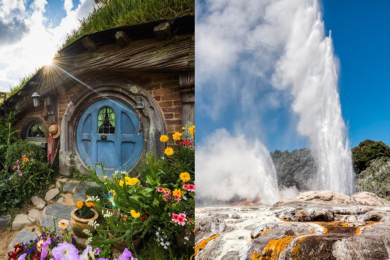 Highlights of the Hobbiton and Rotorua tour with Te Puia