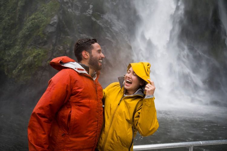 A couple at Milford Sounds