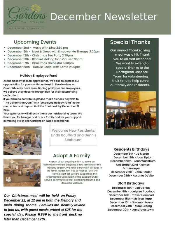 December 2023 Newsletter