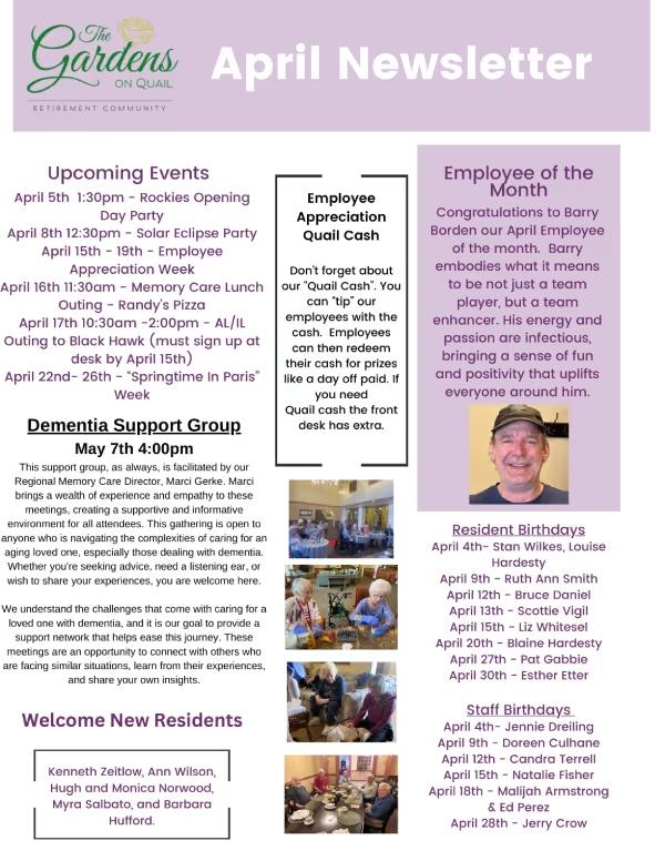 April 2024 Newsletter