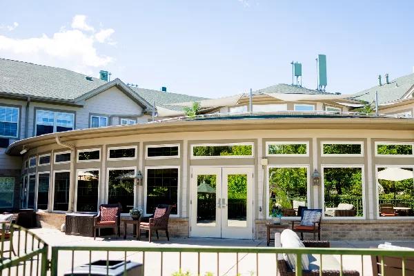 Back patio at Gardens At Columbine