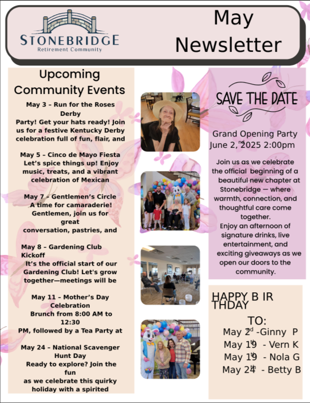 May 25 Newsletter