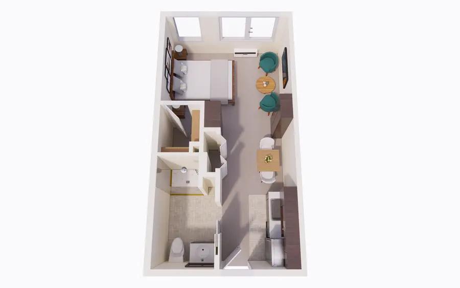 Littleton senior living image showing shared resident gathering space.