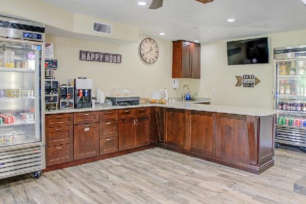 Golden Pond happy hour bar and refreshment counter