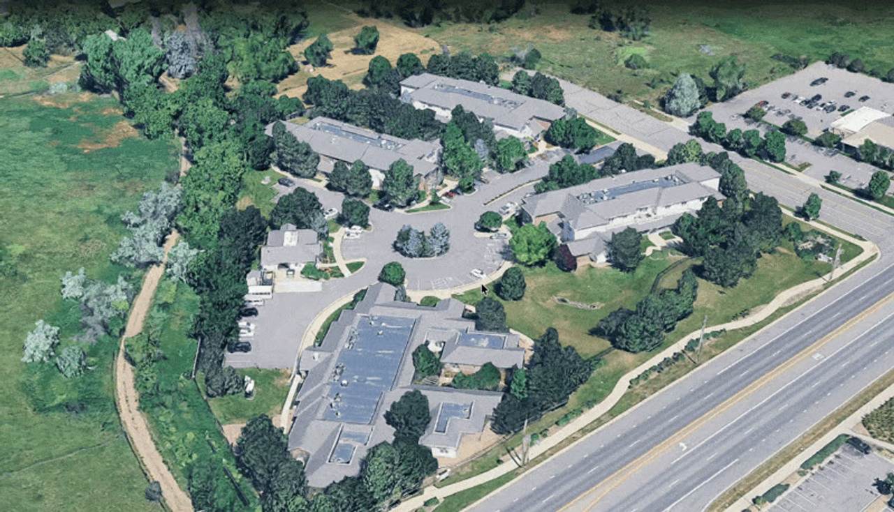 Aerial view of Bear Creek Retirement Community in Lakewood.