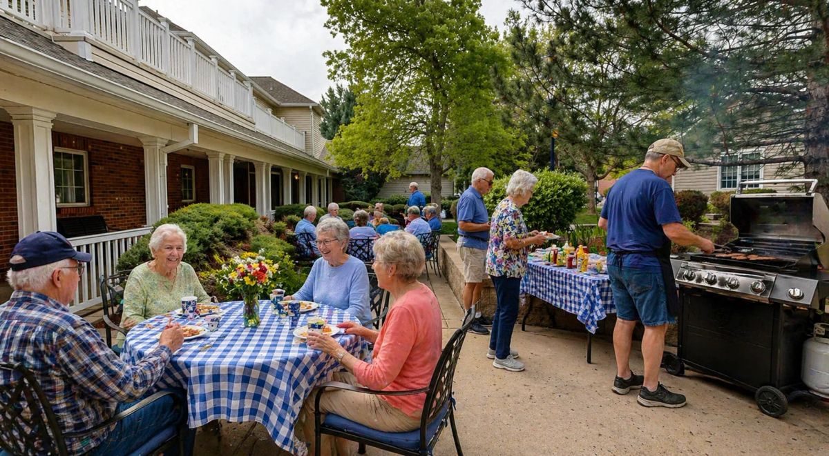 Lakewood senior dining space at Bear Creek with chef-led assisted living meals.