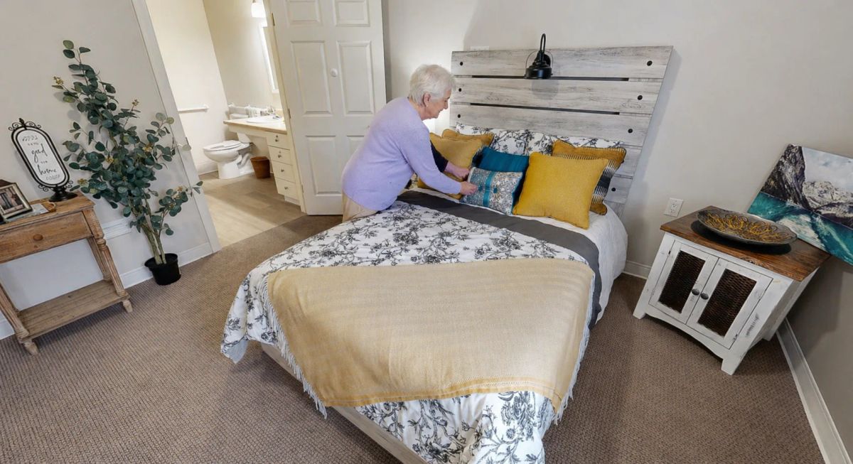 Model apartment at Bear Creek in Lakewood for families comparing assisted living options.