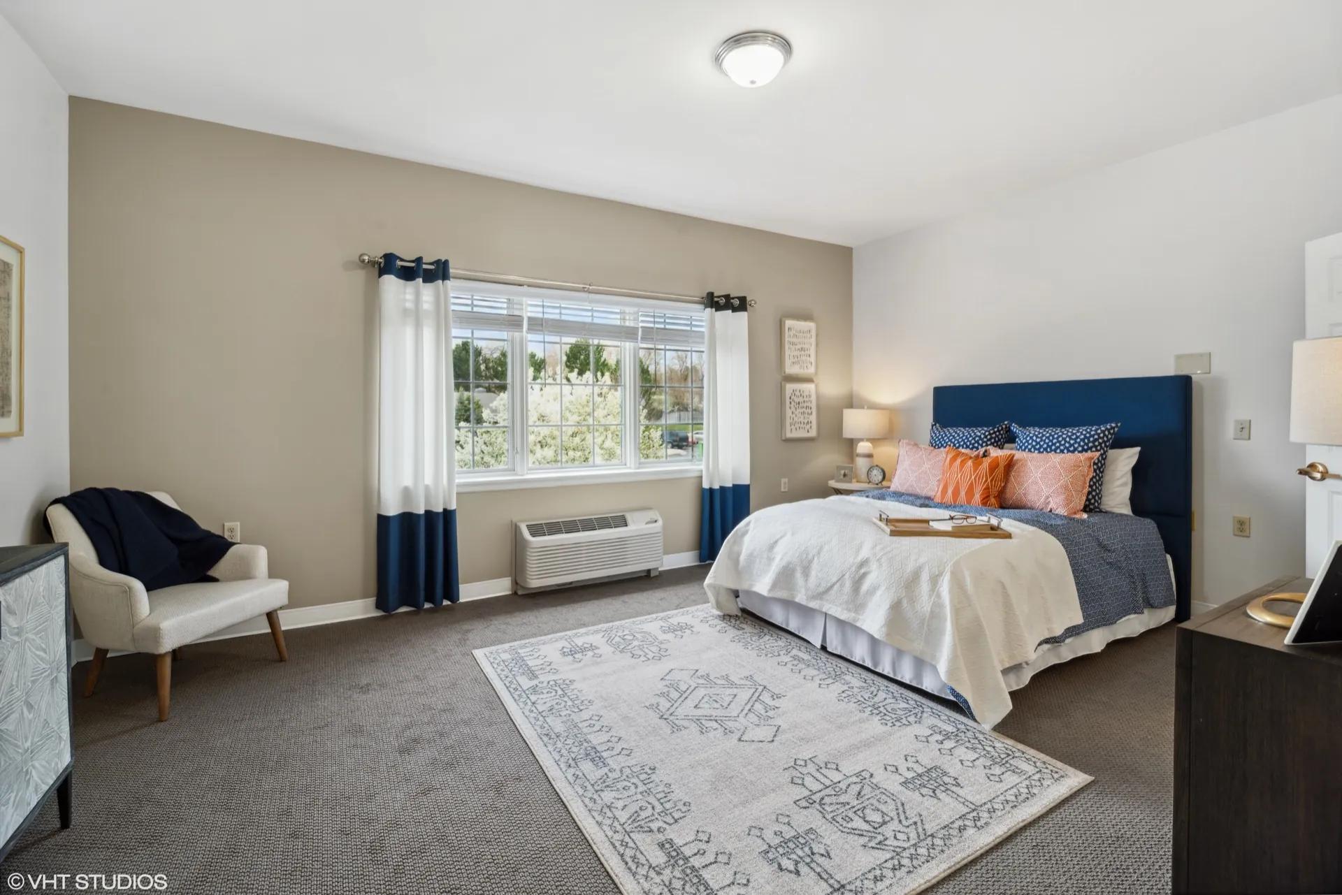 Lakewood assisted living apartment interior at Bear Creek with natural light and accessible layout.