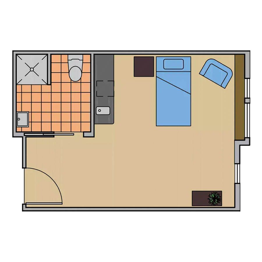 Alternate floor plan layout at Gardens on Quail