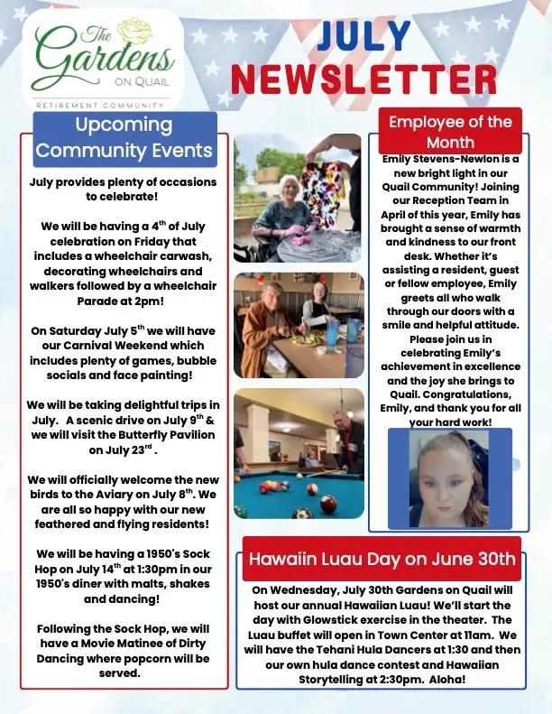 July 25 Newsletter
