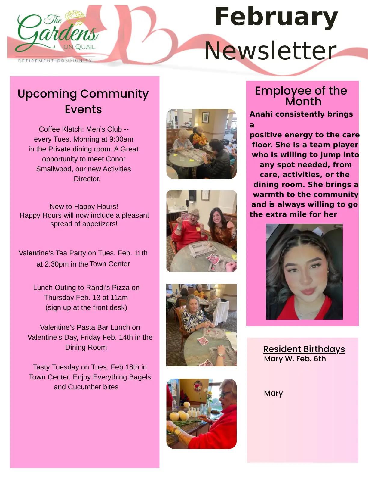 February 25 Newsletter