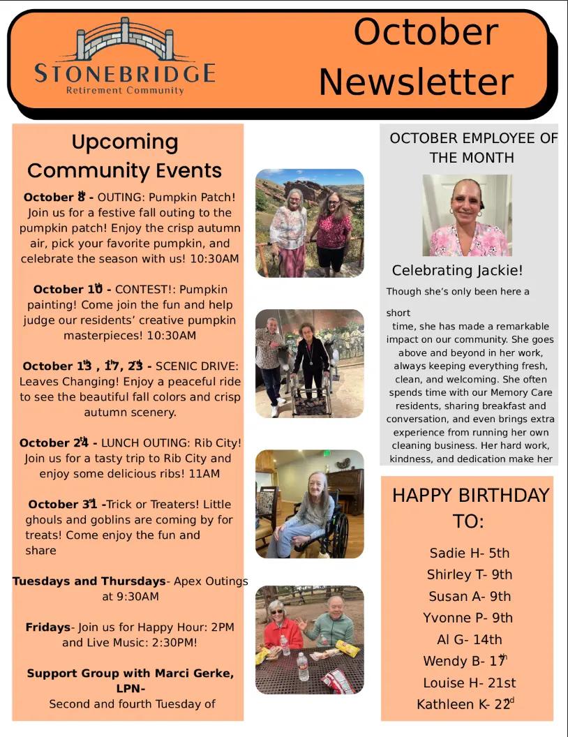 October 25 Newsletter
