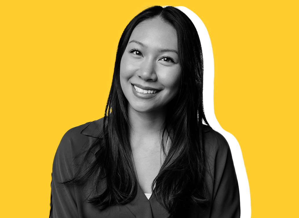 Ann staff photo with yellow background