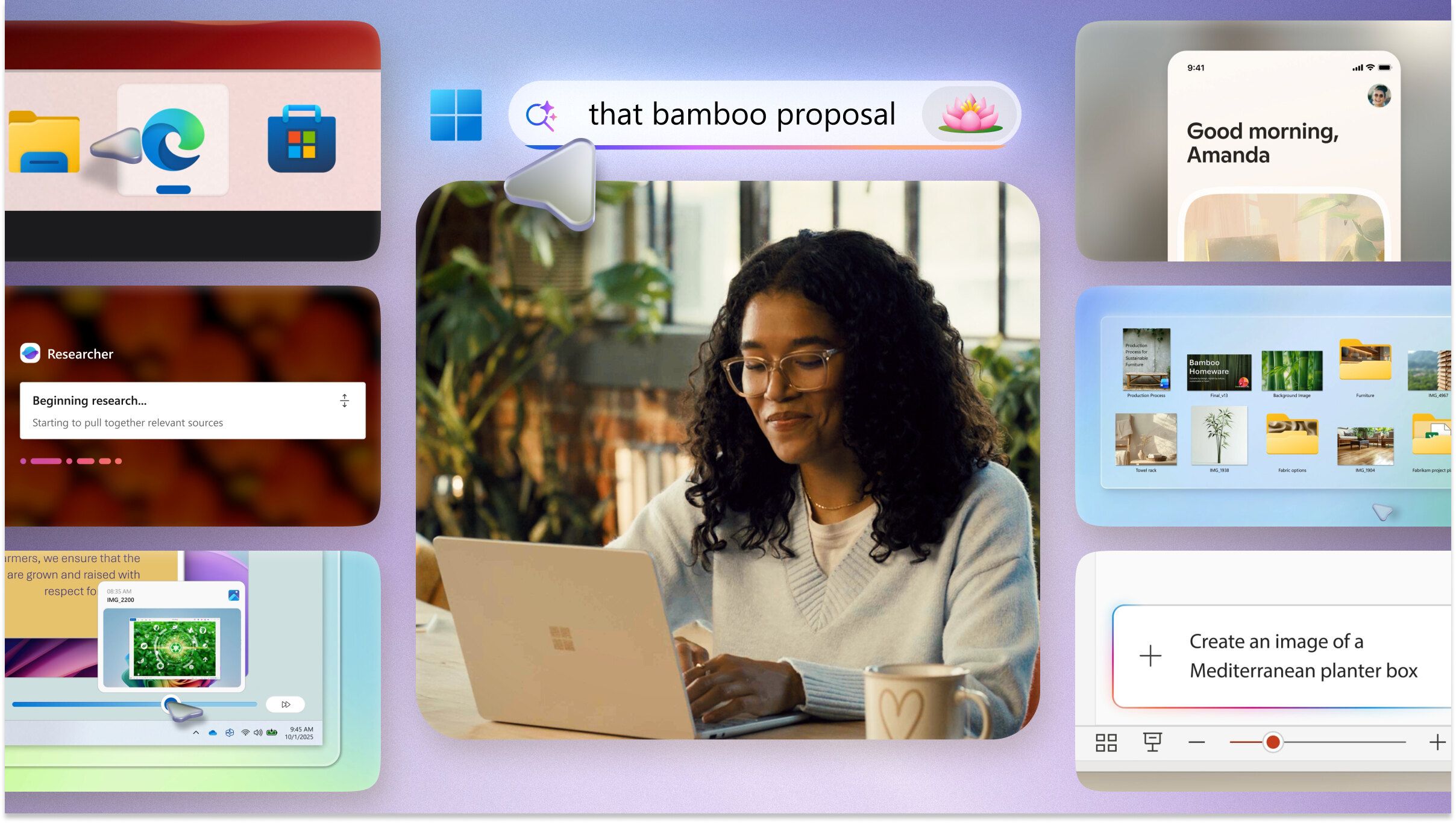 micosoft UI image collage