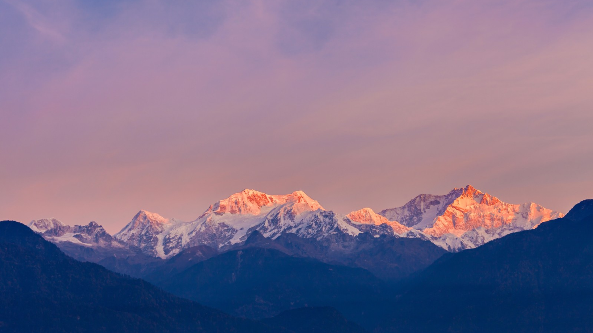 Kangchenjunga mountain view from Pelling in West Sikkim with the glass skywalk and surrounding Himalayan landscape.