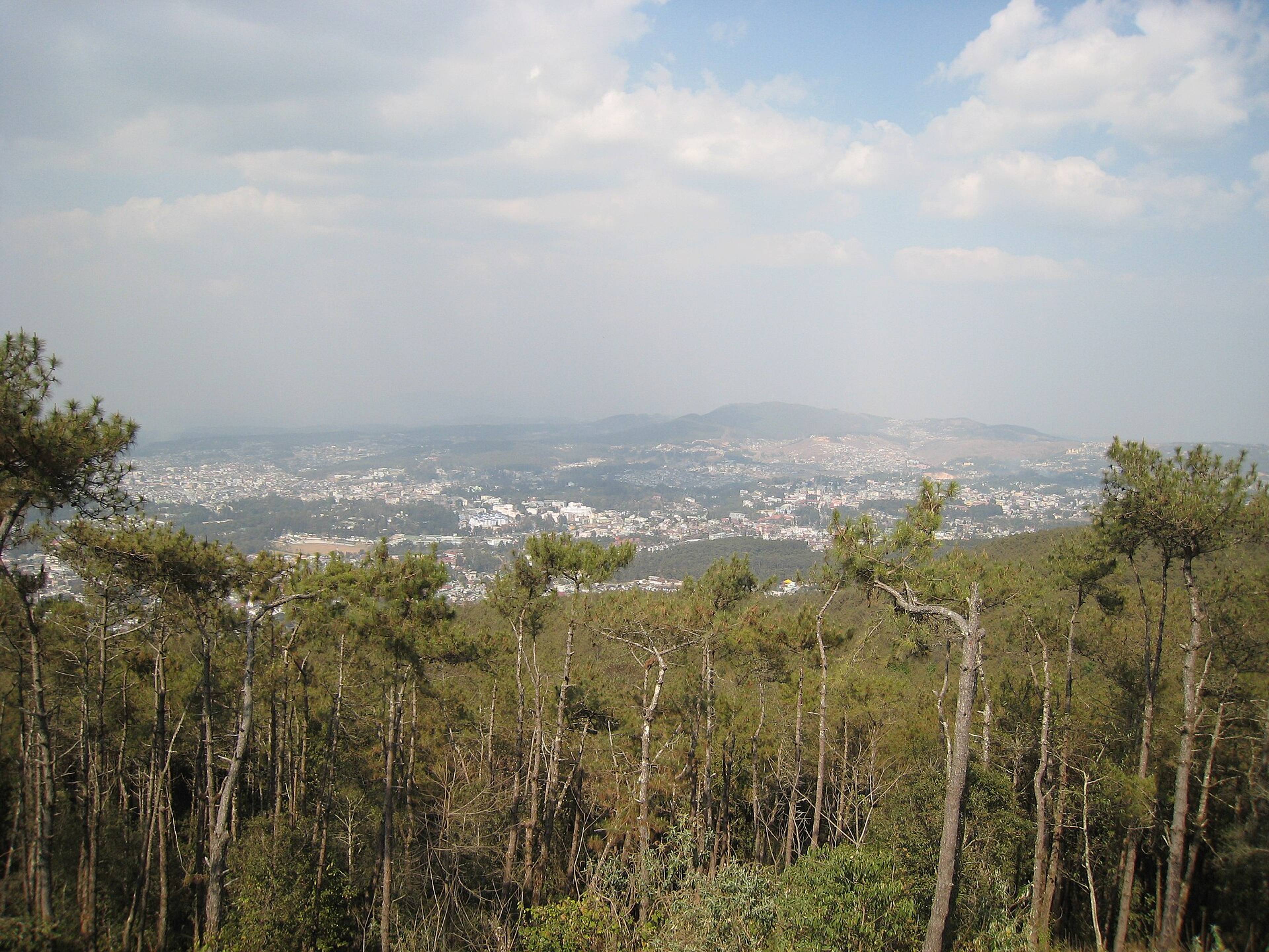 View over Shillong city from Shillong Peak on a clear day