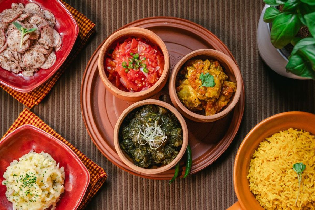 A colorful spread of local Khasi food