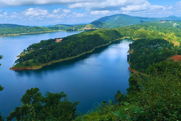 Shillong city scenic view with hills and clouds best places to visit in Shillong Meghalaya