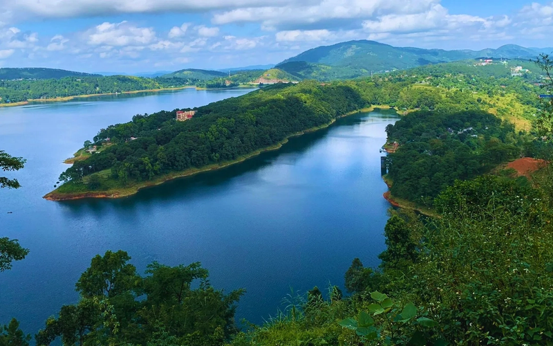 Shillong city scenic view with hills and clouds best places to visit in Shillong Meghalaya