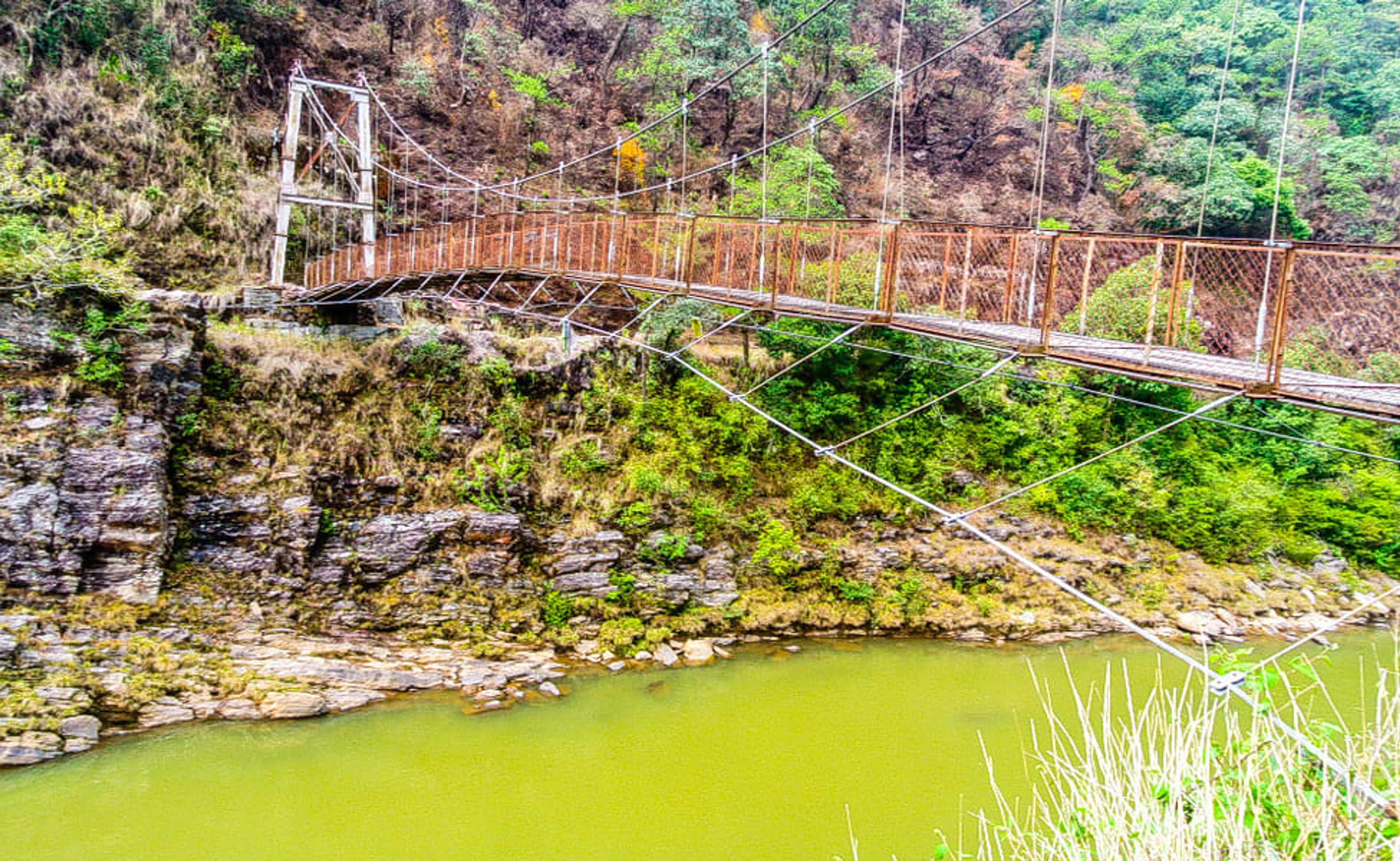 David Scott Trail Shillong historical stone bridge and river crossing