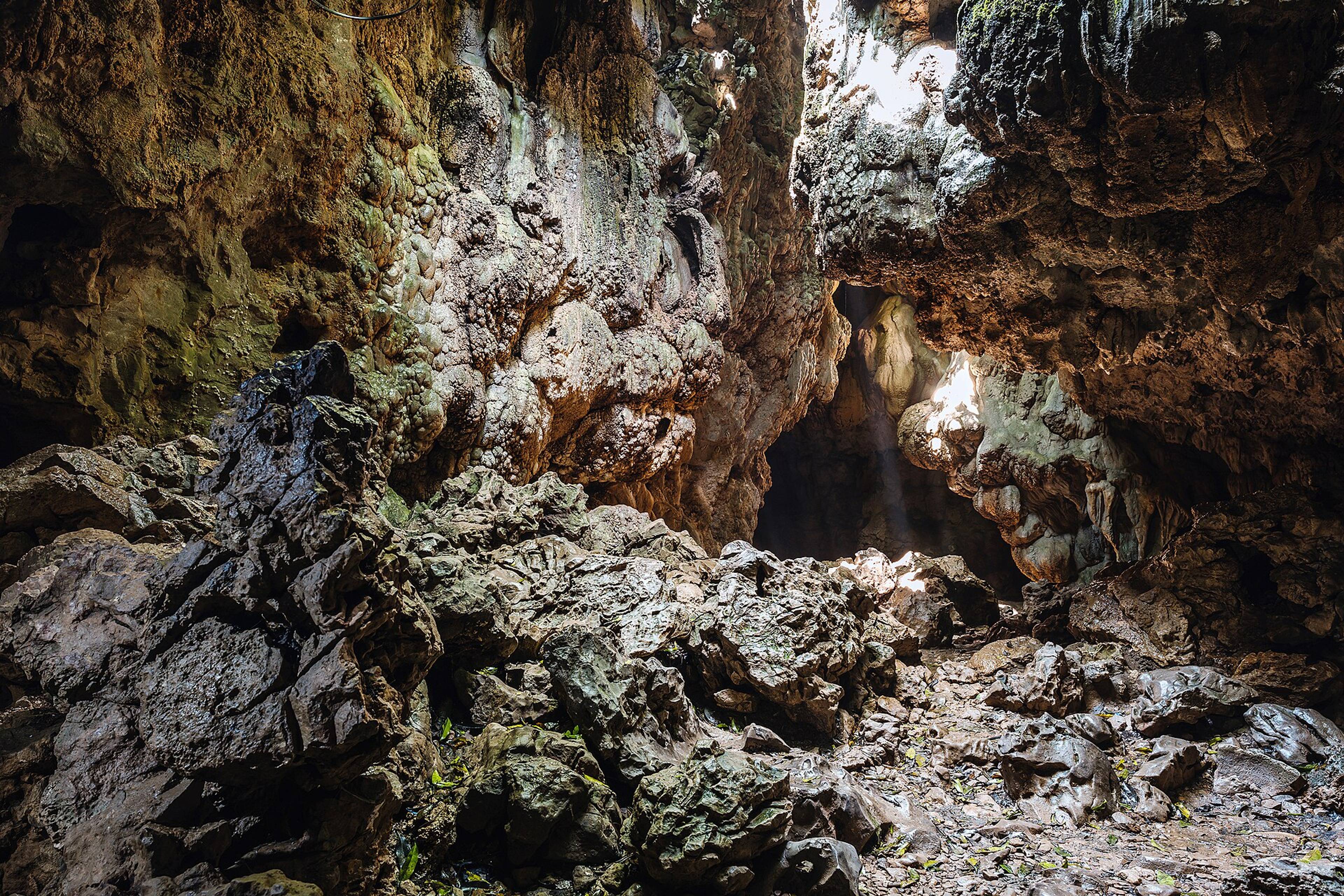 Limestone formations inside Mawsmai Cave near Cherrapunji