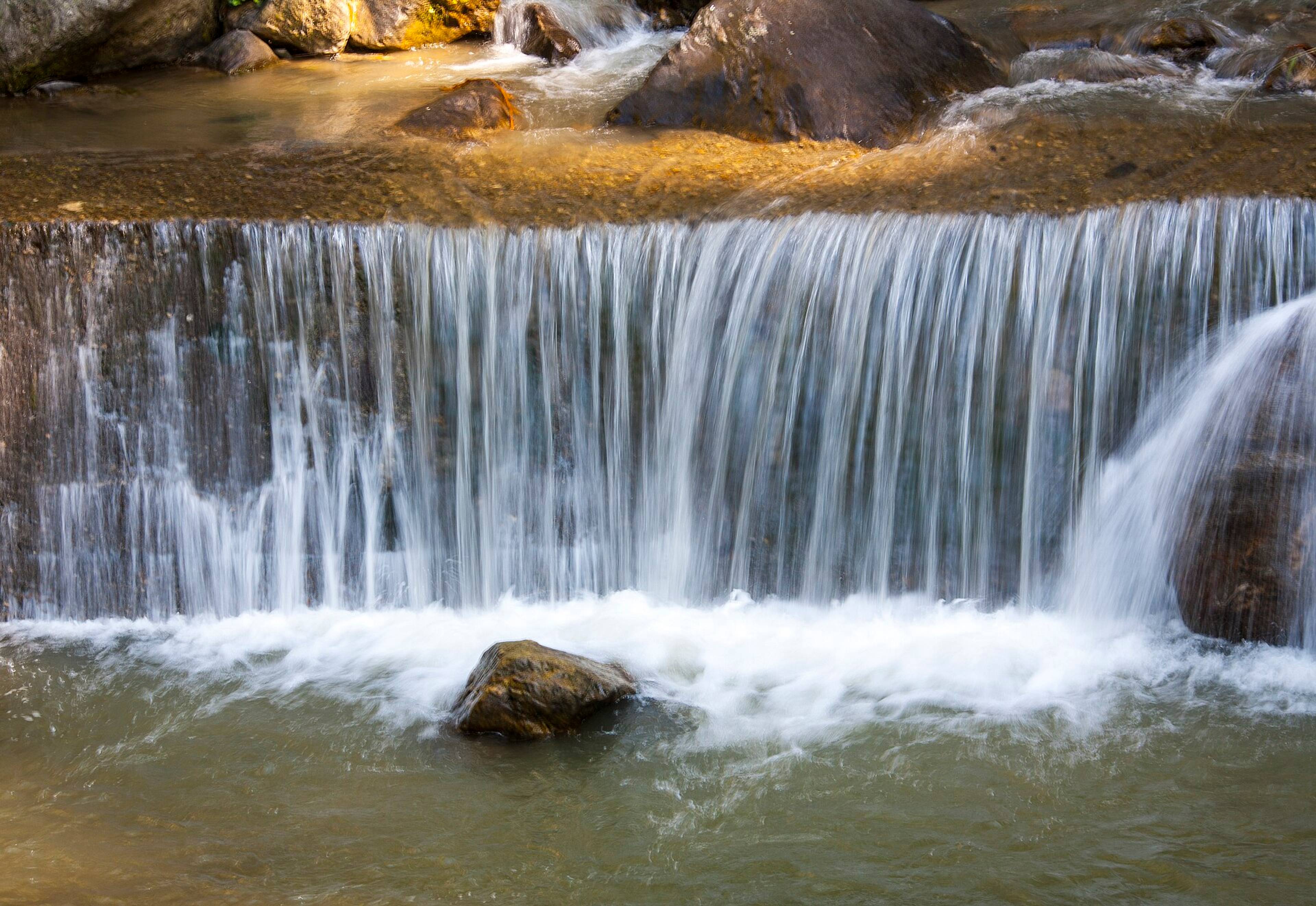 Water cascading at Banjhakri Falls near Gangtok