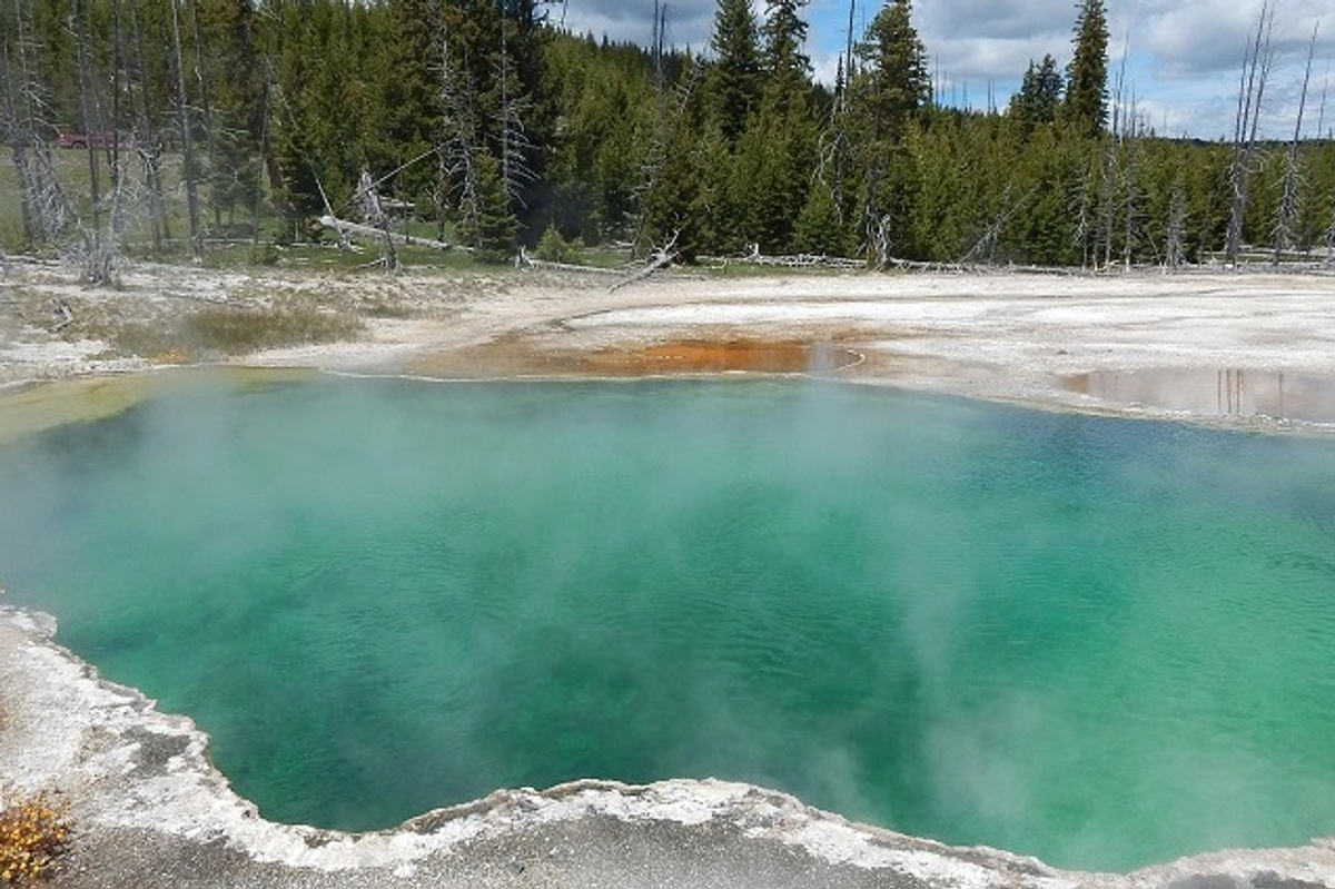 Hot spring bath house in Yumthang Valley North Sikkim known for medicinal properties.