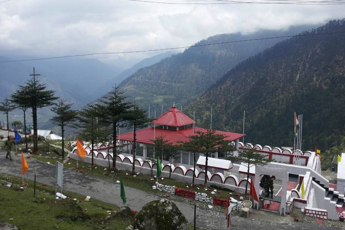 The roadside memorial of Jaswant Garh on the Tawang-Bomdila highway.
