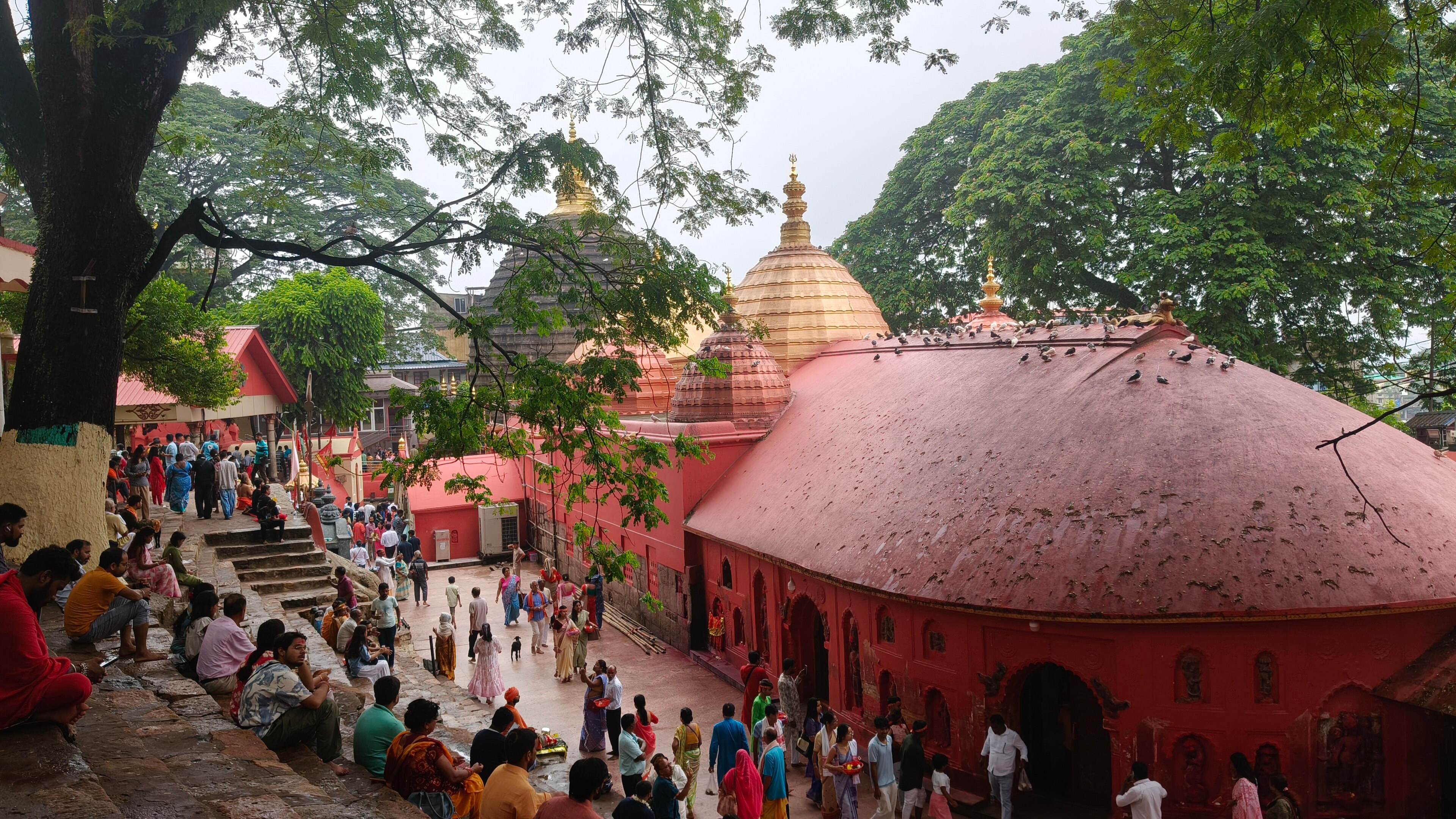 Devotees in the courtyard of Kamakhya Temple, Guwahati