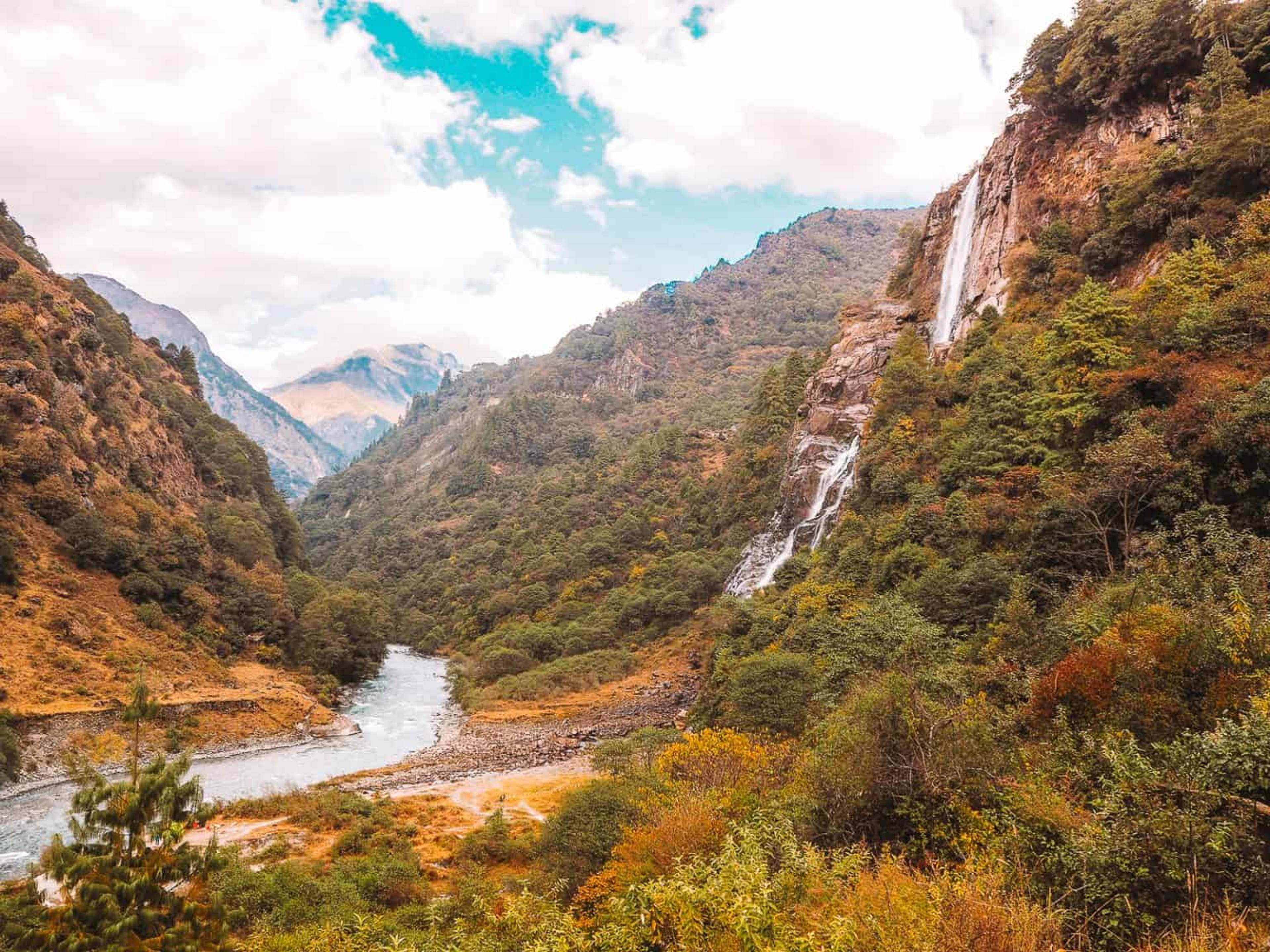Nuranang Falls on the descent into Tawang
