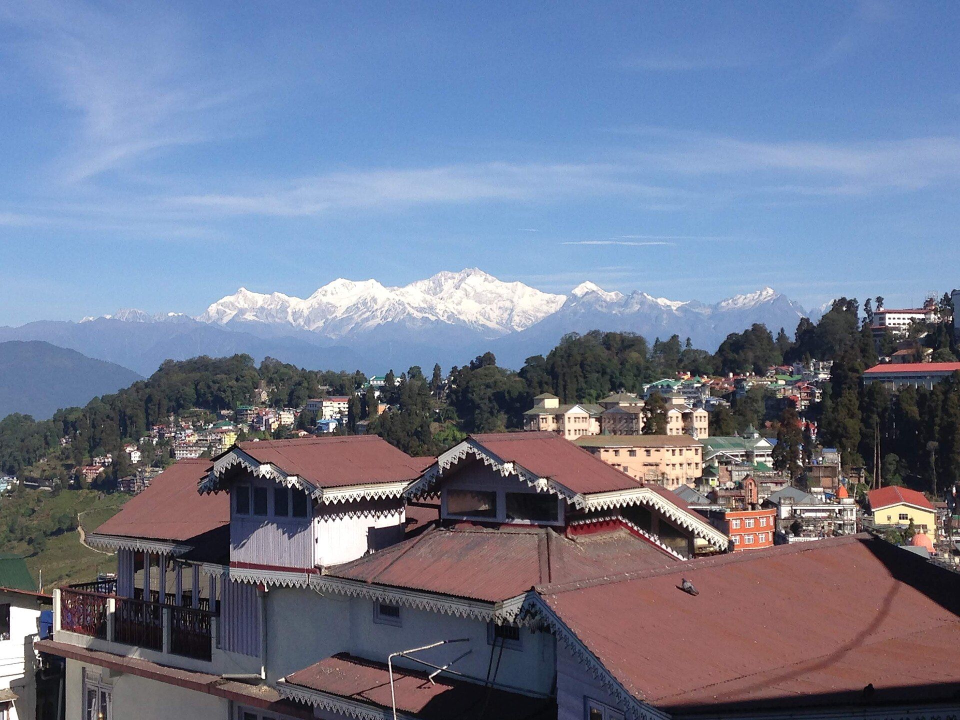 Kanchenjunga rising above Darjeeling