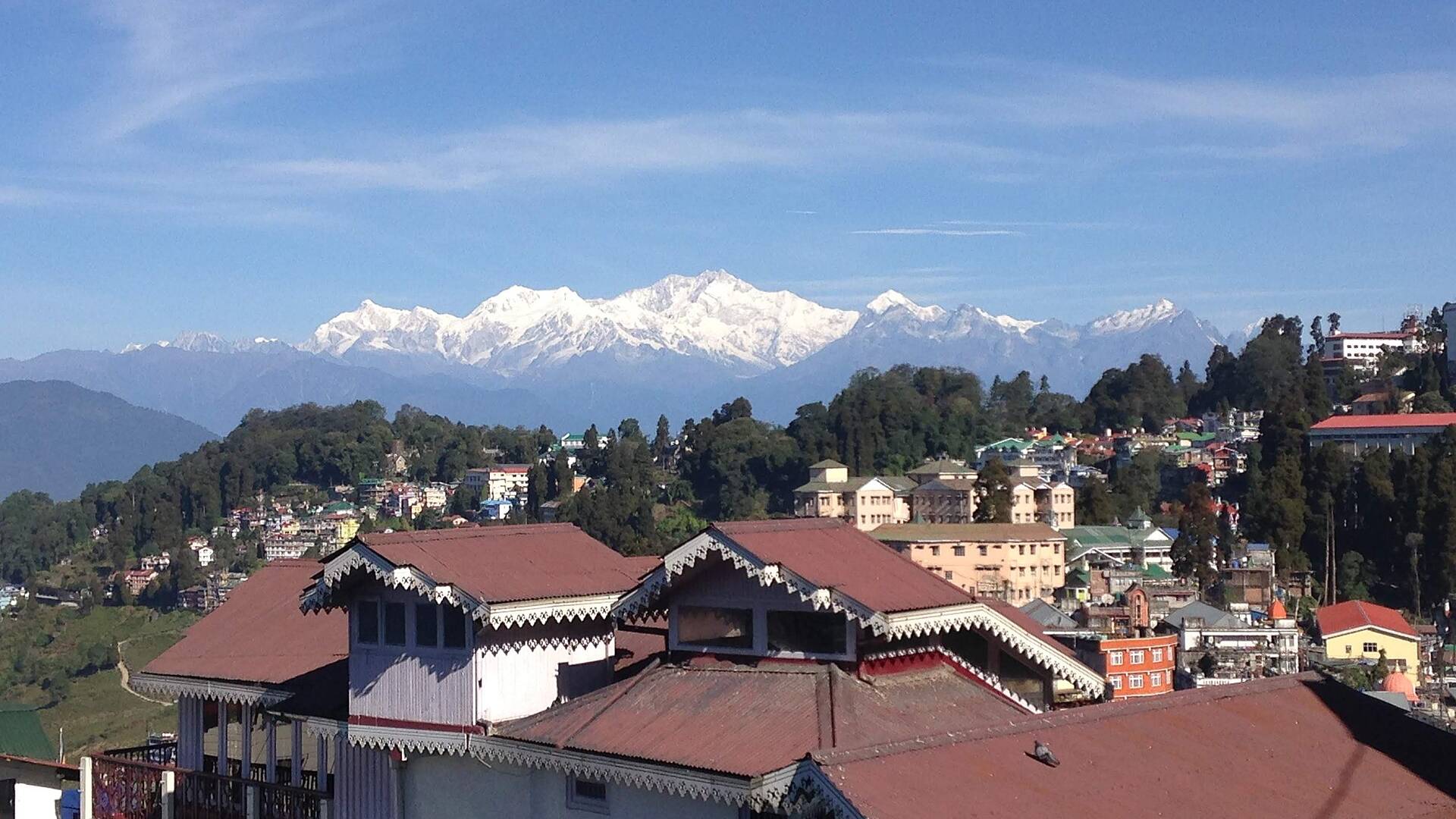 Kanchenjunga rising above Darjeeling