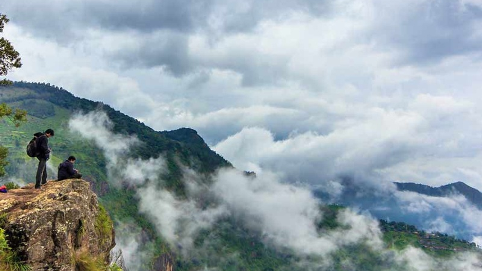 Trekking in Meghalaya with lush green hills and misty landscapes