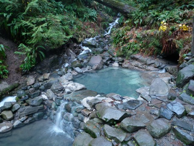 Natural sulfur hot springs at Tatopani near the Rangit River Ravangla.