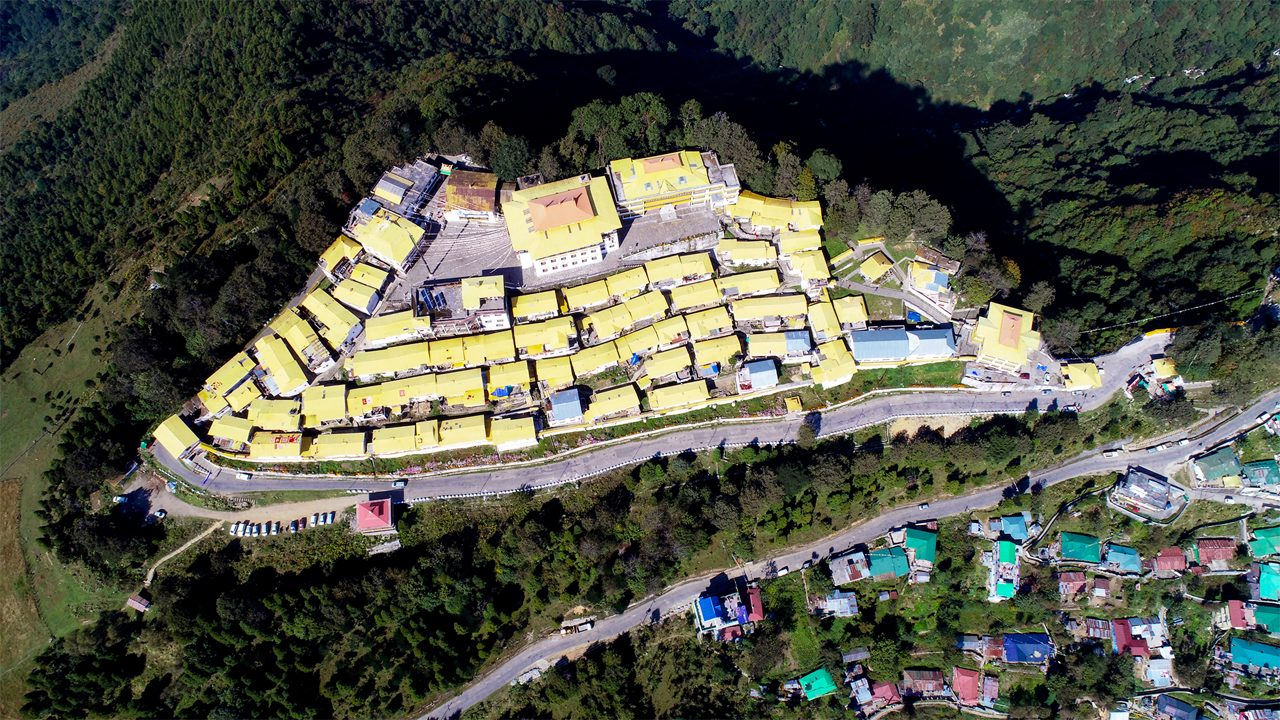 The peaceful Urgelling Monastery, the birthplace of the 6th Dalai Lama in Tawang.