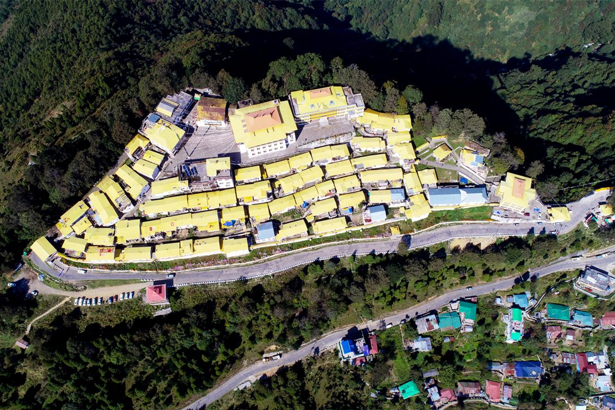 The peaceful Urgelling Monastery, the birthplace of the 6th Dalai Lama in Tawang.