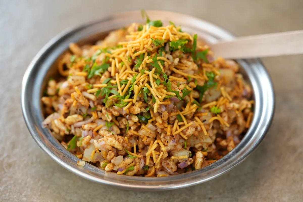 Aloo Muri Shillong street food chaat with puffed rice and boiled potatoes