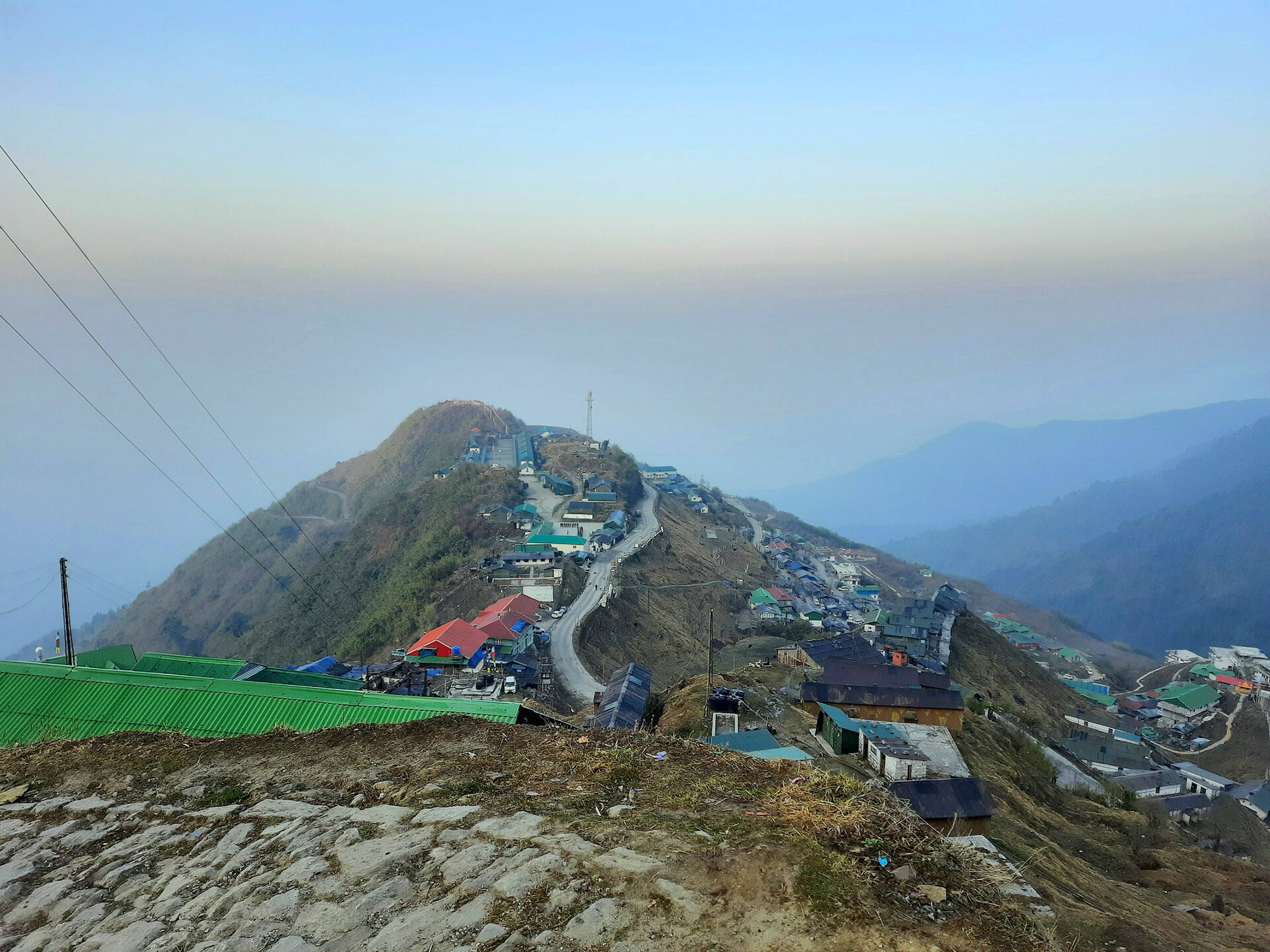 Zuluk village on the Old Silk Route in East Sikkim at dawn