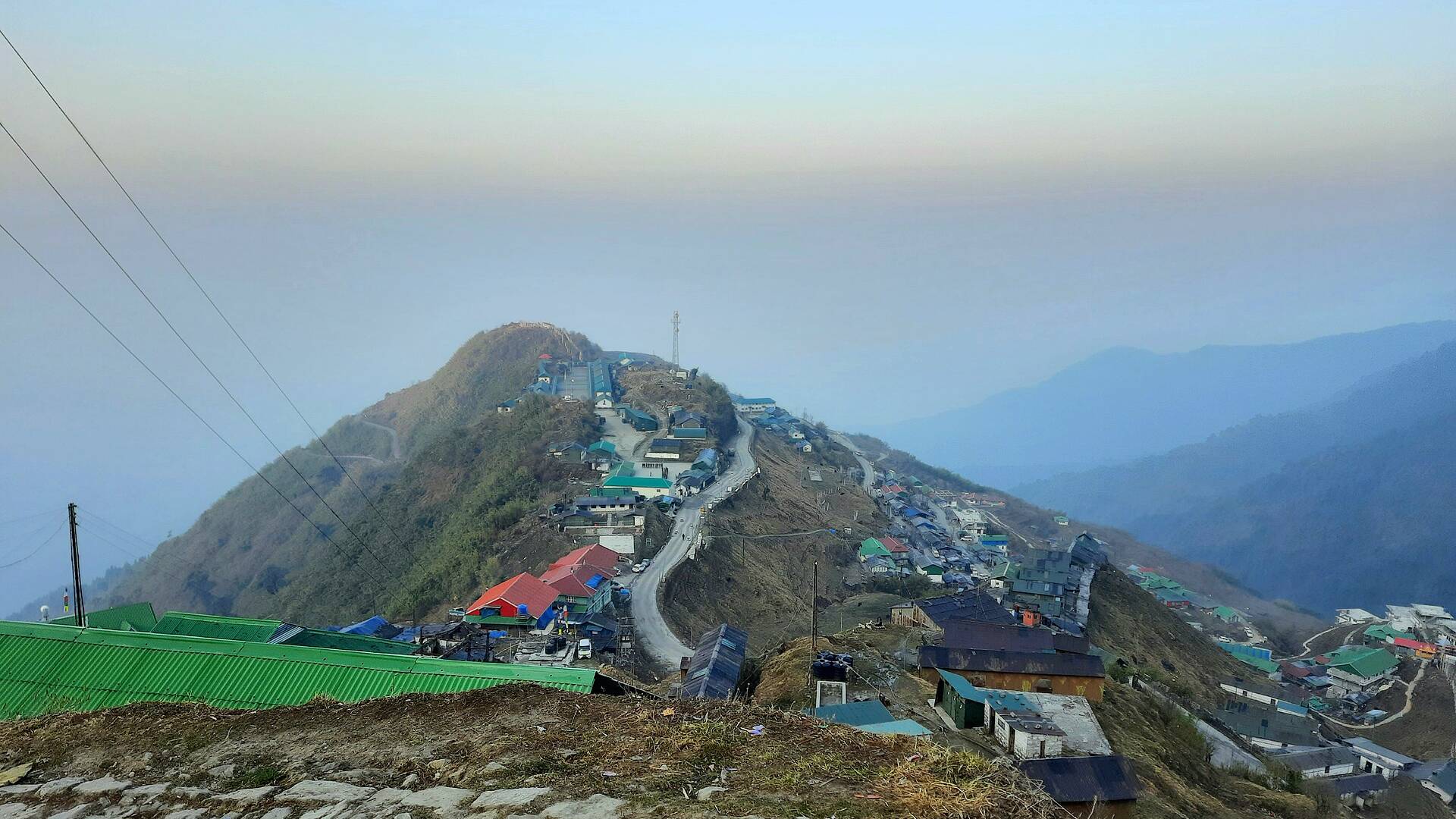 Zuluk village on the Old Silk Route in East Sikkim at dawn