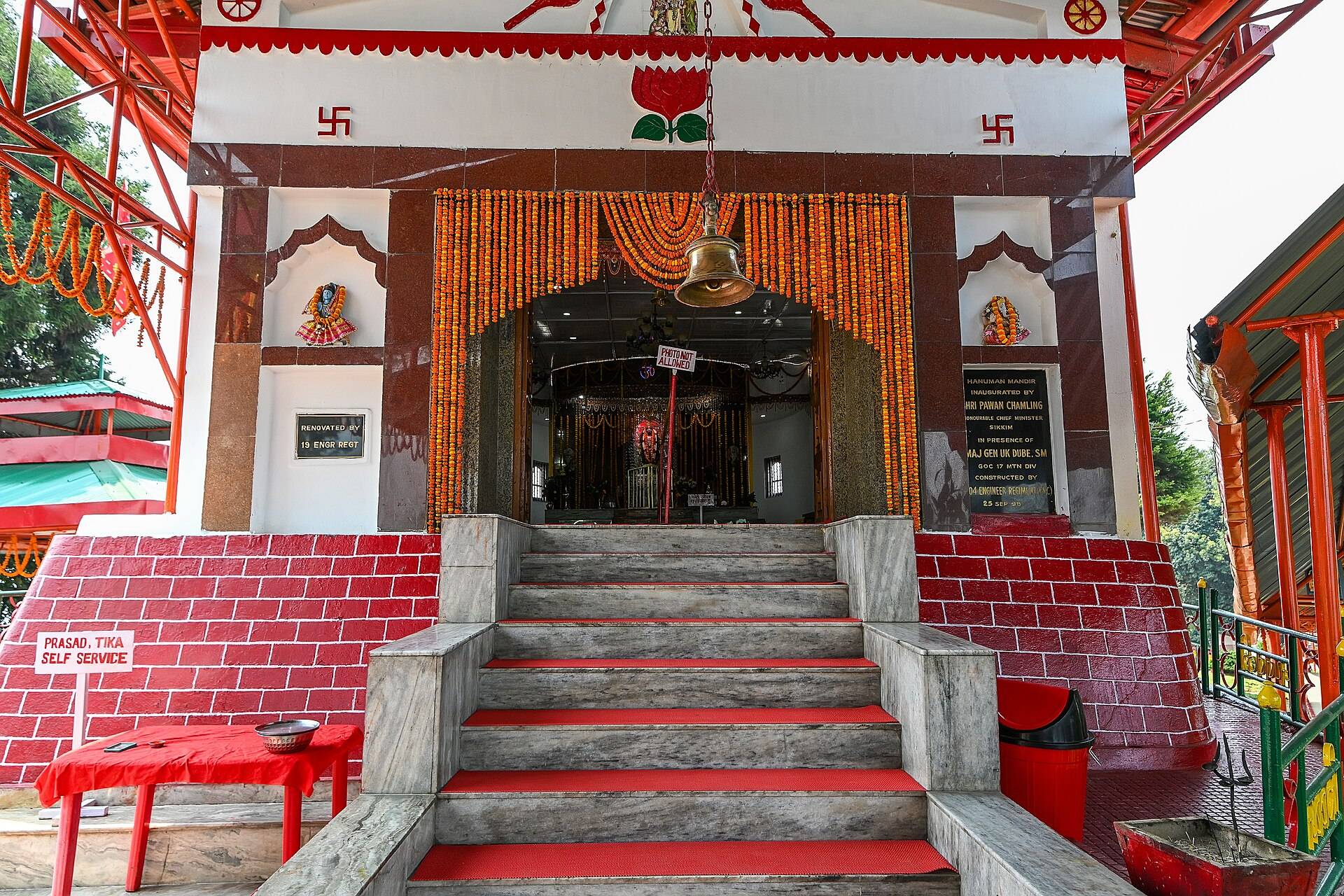 Main shrine at Hanuman Tok temple complex above Gangtok